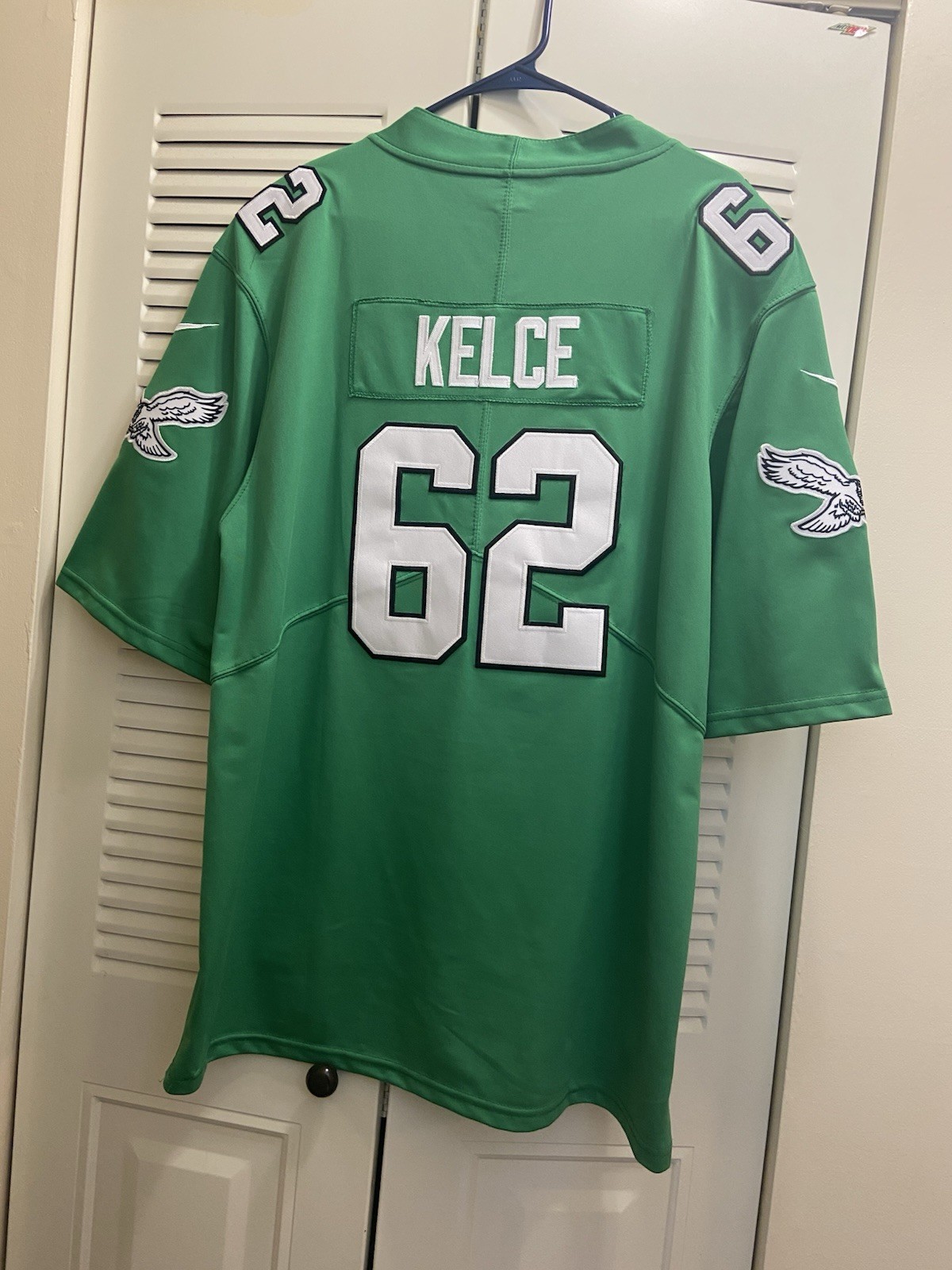 Jason Kelce #62 Philadelphia Eagles Kelly Green Nike On-Field NFL Jersey XL