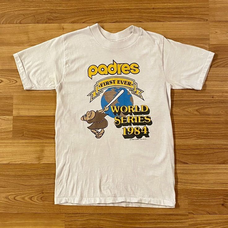 Rare 1984 San Diego Padres 1st Ever World Series T-shirt rare tee HN2029