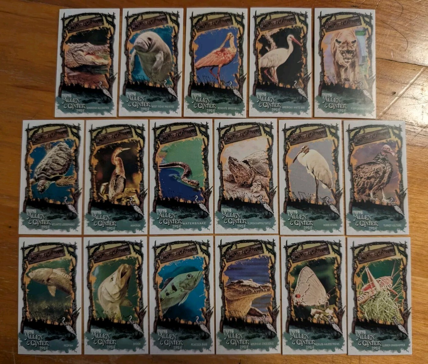 2024 Topps Allen & Ginter Mini Swamp Creatures singles you pick fill your set
