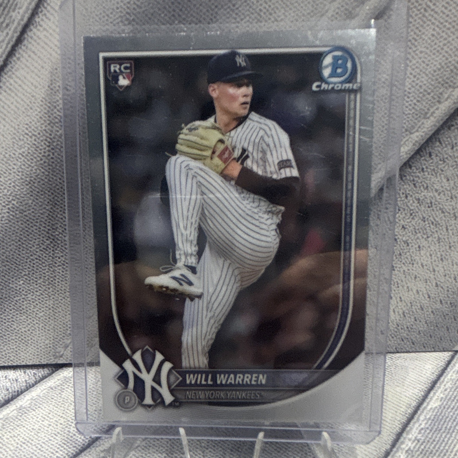 Topps 2025 Bowman Chrome Will Warren New York Yankees Rookie #79 Base