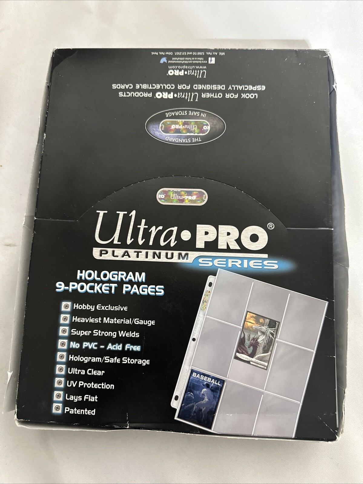Ultra Pro: 9-Pocket Platinum Binder Pages (81320) Opened Box
