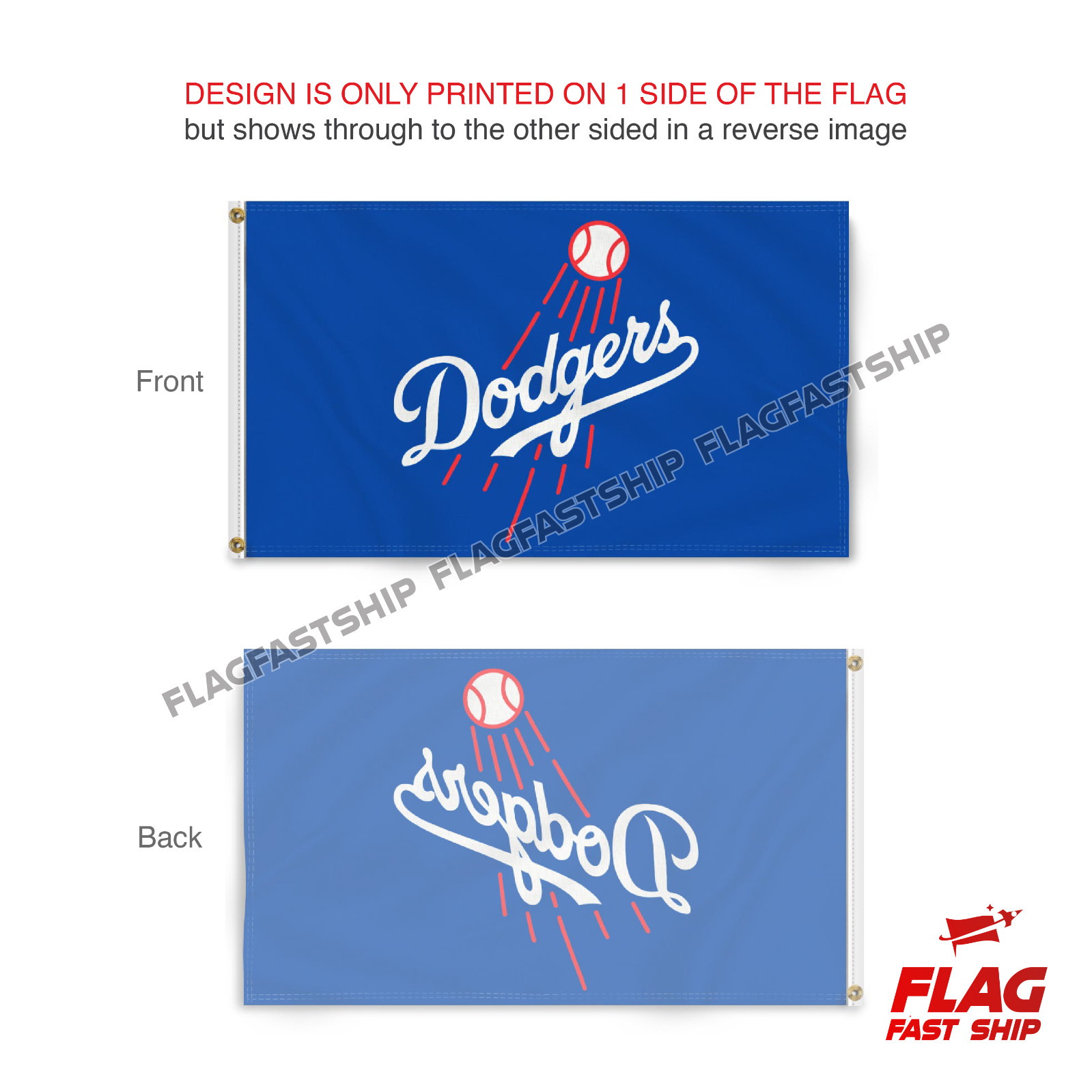 Los Angeles Dodgers 3×5 ft Flag LA MLB Baseball World Series Premium Banner
