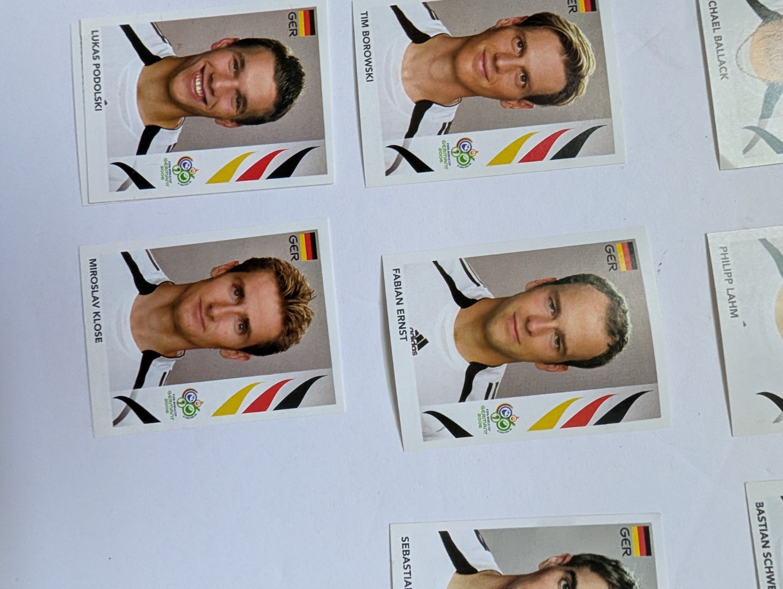 Germany National Team – Panini FIFA World Cup Germany 2006 stickers INCOMPLETE