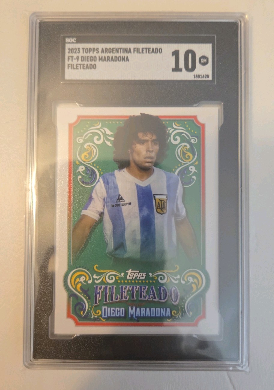 2023 Topps Argentina Fileteado Fileteado Diego Maradona Ft-9 Sgc 10 Gem Mint