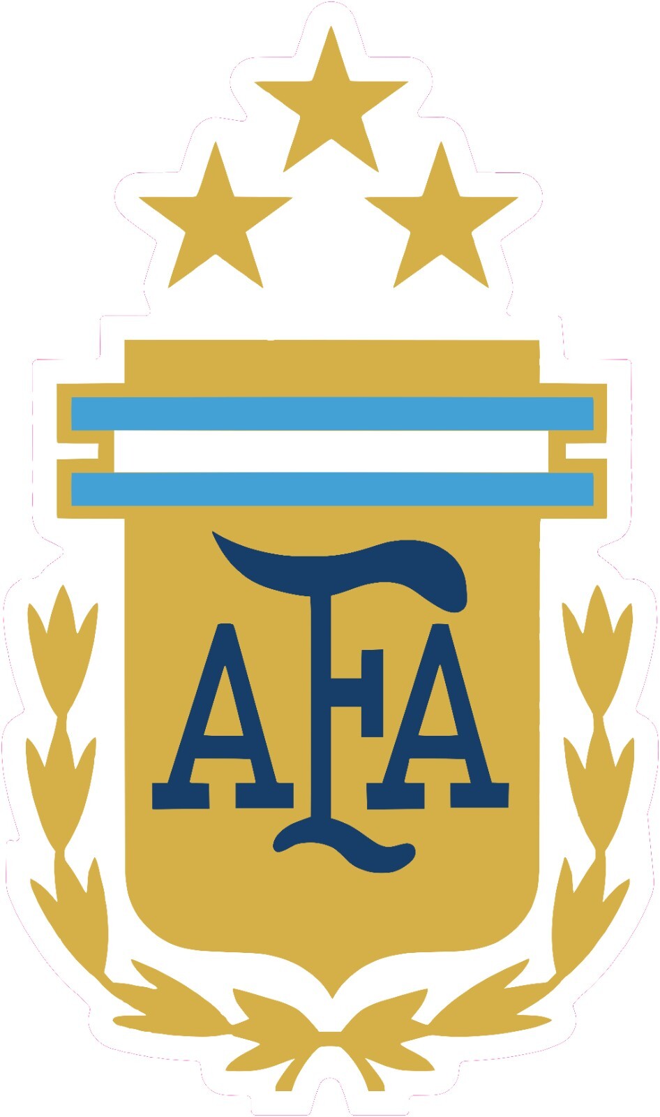Argentina 3 Star National Soccer Team HTV Heat Transfer Vinyl Iron (NOT A PATCH)