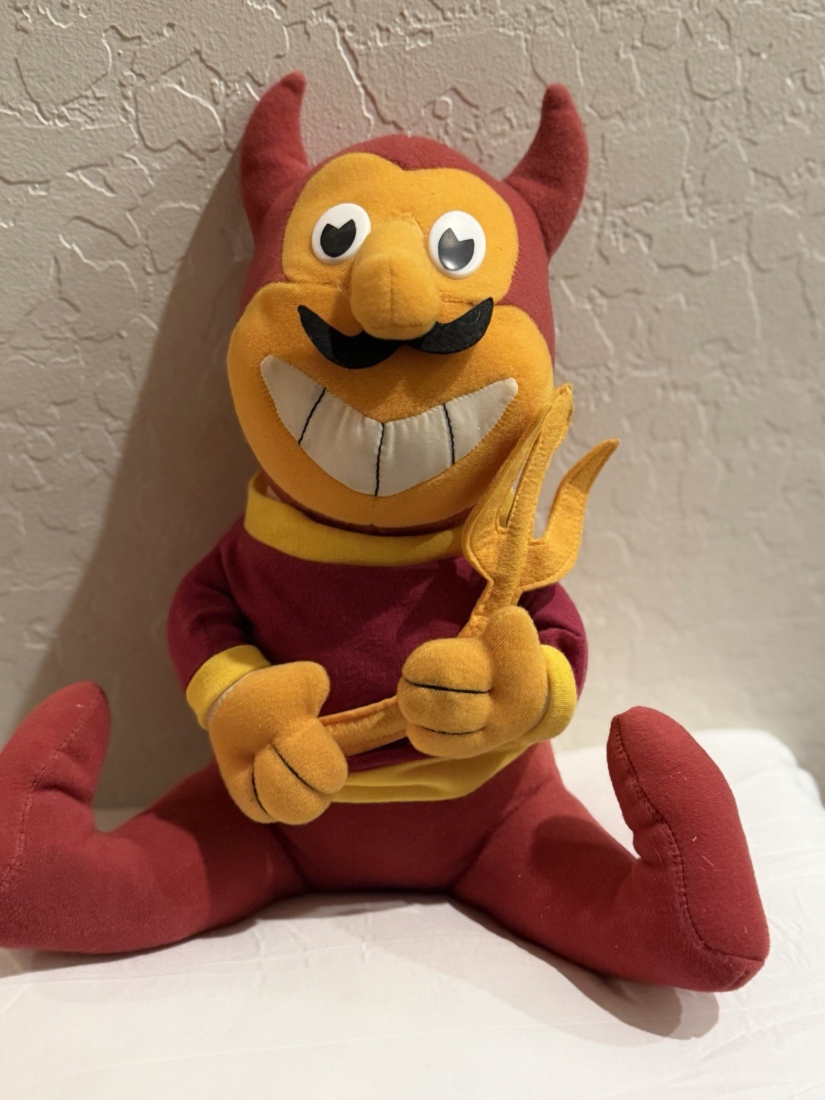 ARIZONA STATE UNIVERSITY ASU SPARKY SUN DEVIL MASCOT PLUSH PLAYS FIGHT SONG