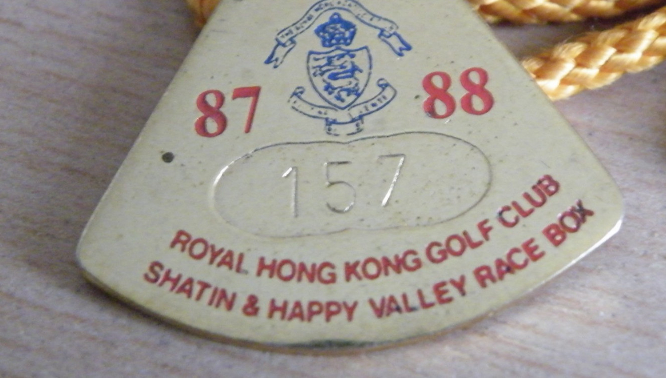 EXTREMLY RARE MATCHING PAIR 1987/88 ROYAL HONG KONG RACE CLUB FOR HONG KONG GOLF
