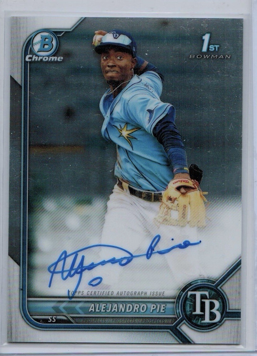 2022 Bowman Alejandro Pie Chrome Auto 1st Prospect #CPA-AP Rays