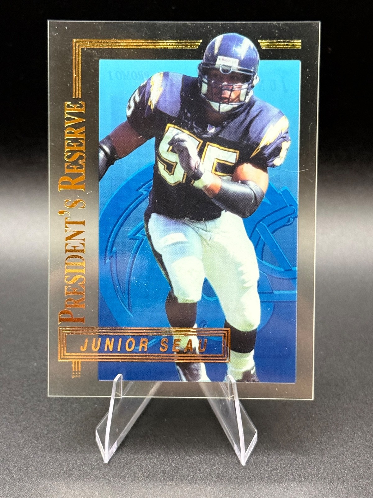 1996 Collector’s Edge President’s Reserve – Promos Junior Seau #1- Chargers NG1