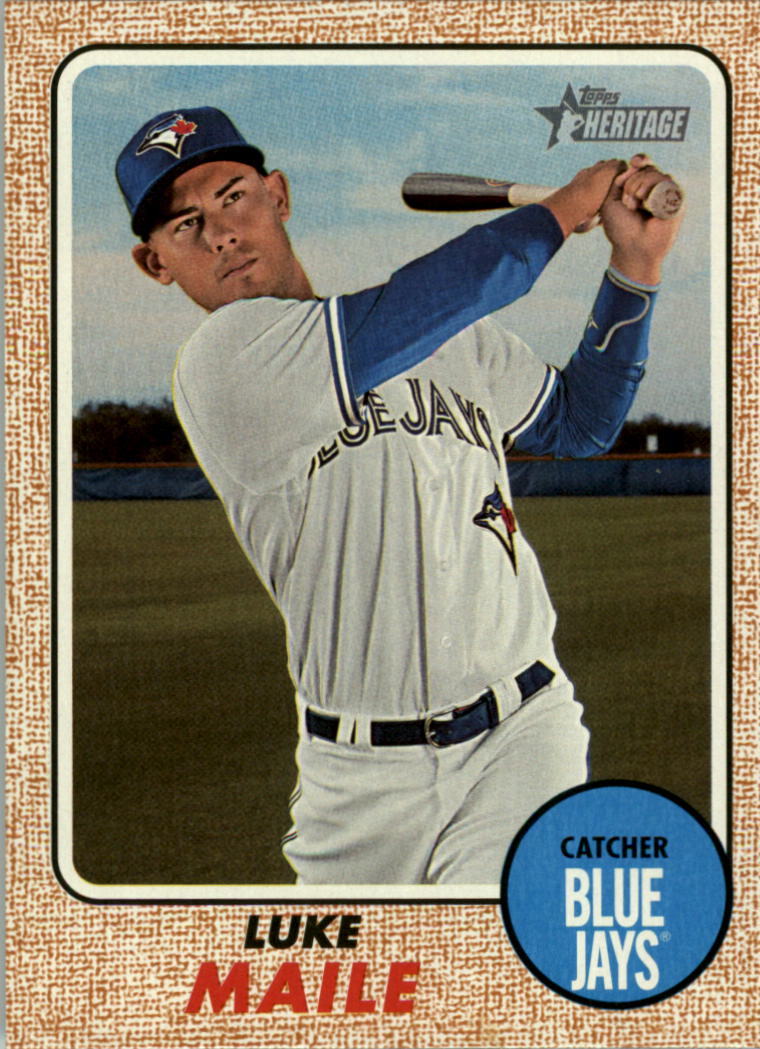 2017 Topps Heritage High Number #696 Luke Maile Toronto Blue Jays