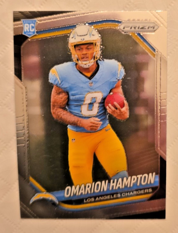 2025 Panini Prizm Omarion Hampton RC Rookie #355 Los Angeles Chargers