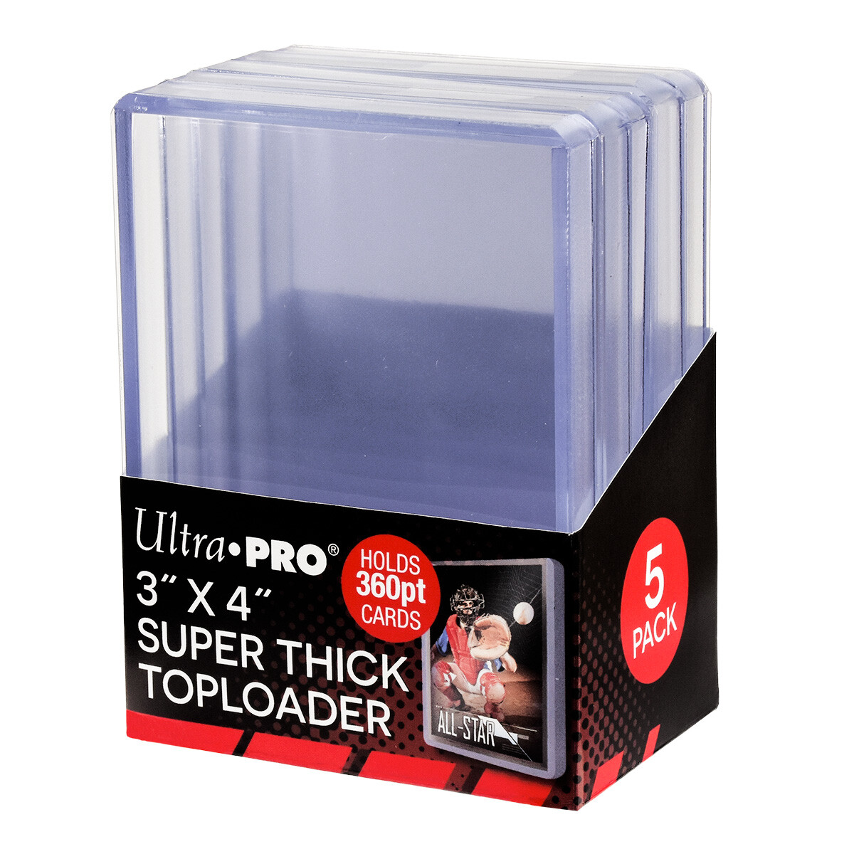 (5-Pack) Ultra Pro Super Thick 360pt Toploaders Topload Card Holders