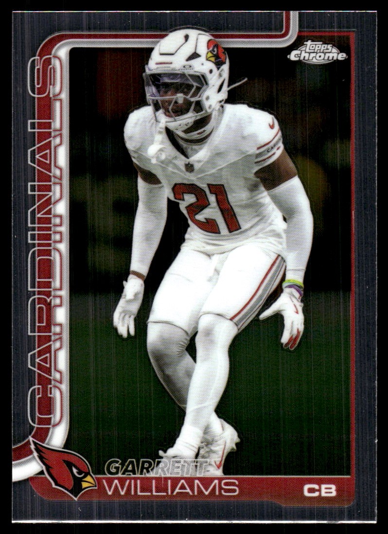 Garrett Williams 2025 Topps Chrome #6 Cardinals NFL READ FREE SHIP AutographDen