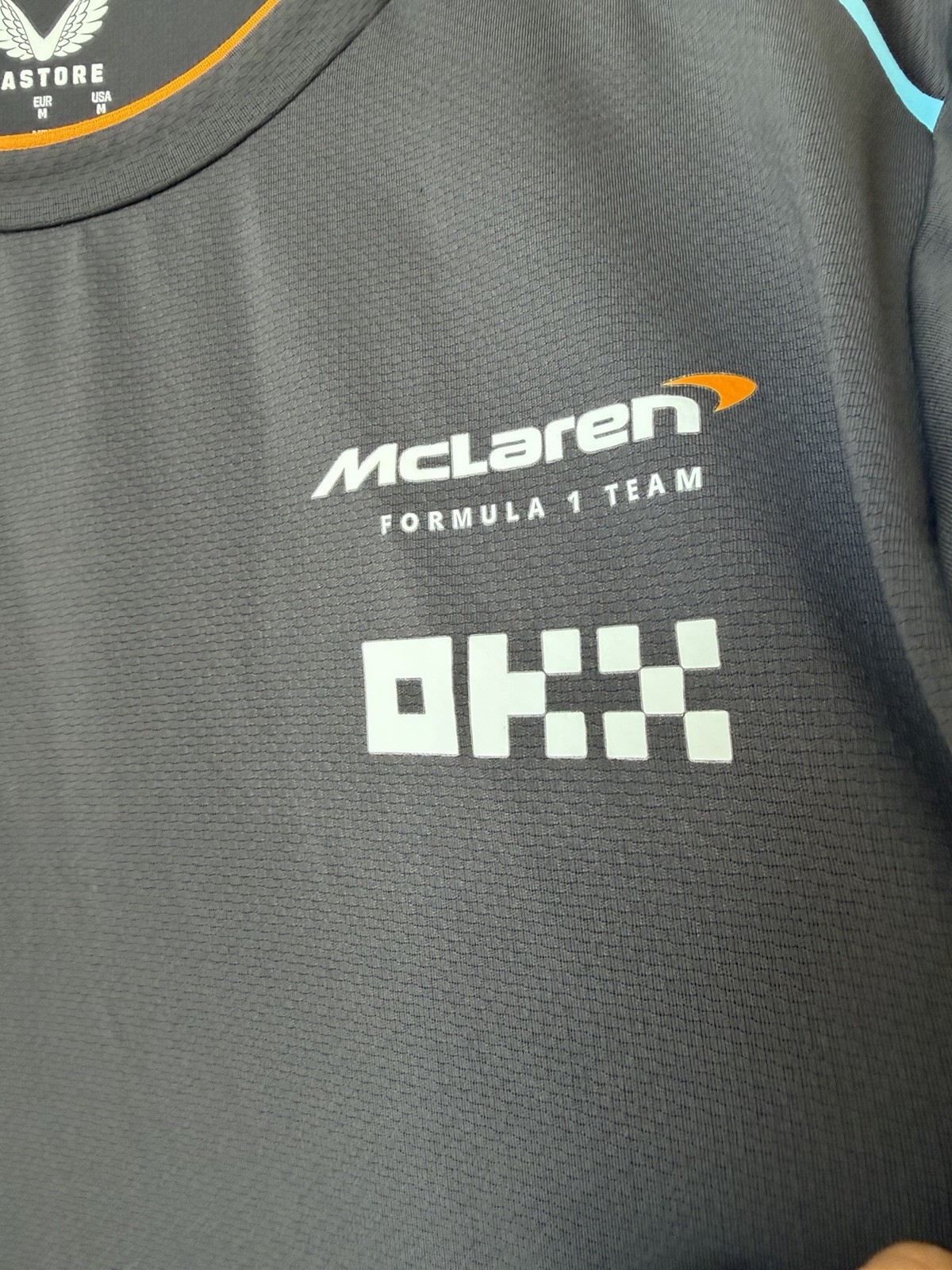 McLaren Formula 1 Jersey Shirt Men SZ Med Castore F1 Team Official Mesh Stretch