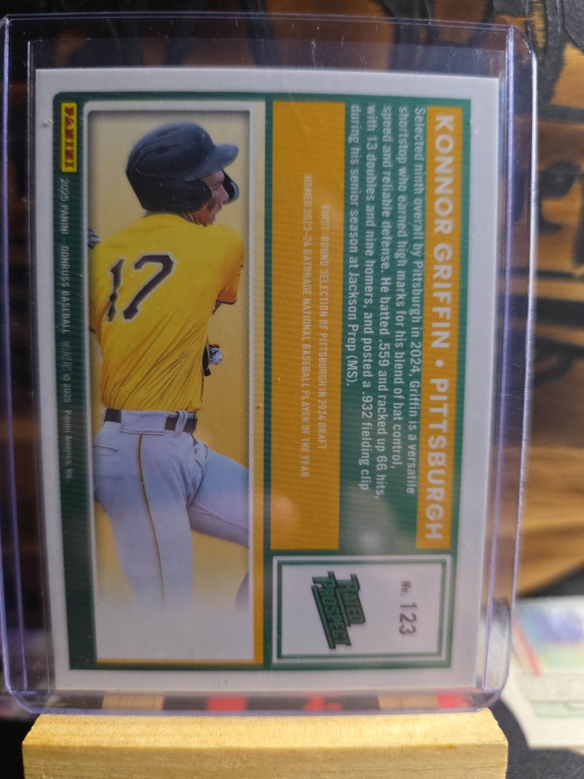 2025 Panini Donruss Optic Konnor Griffin Rated Prospect Pirates #123