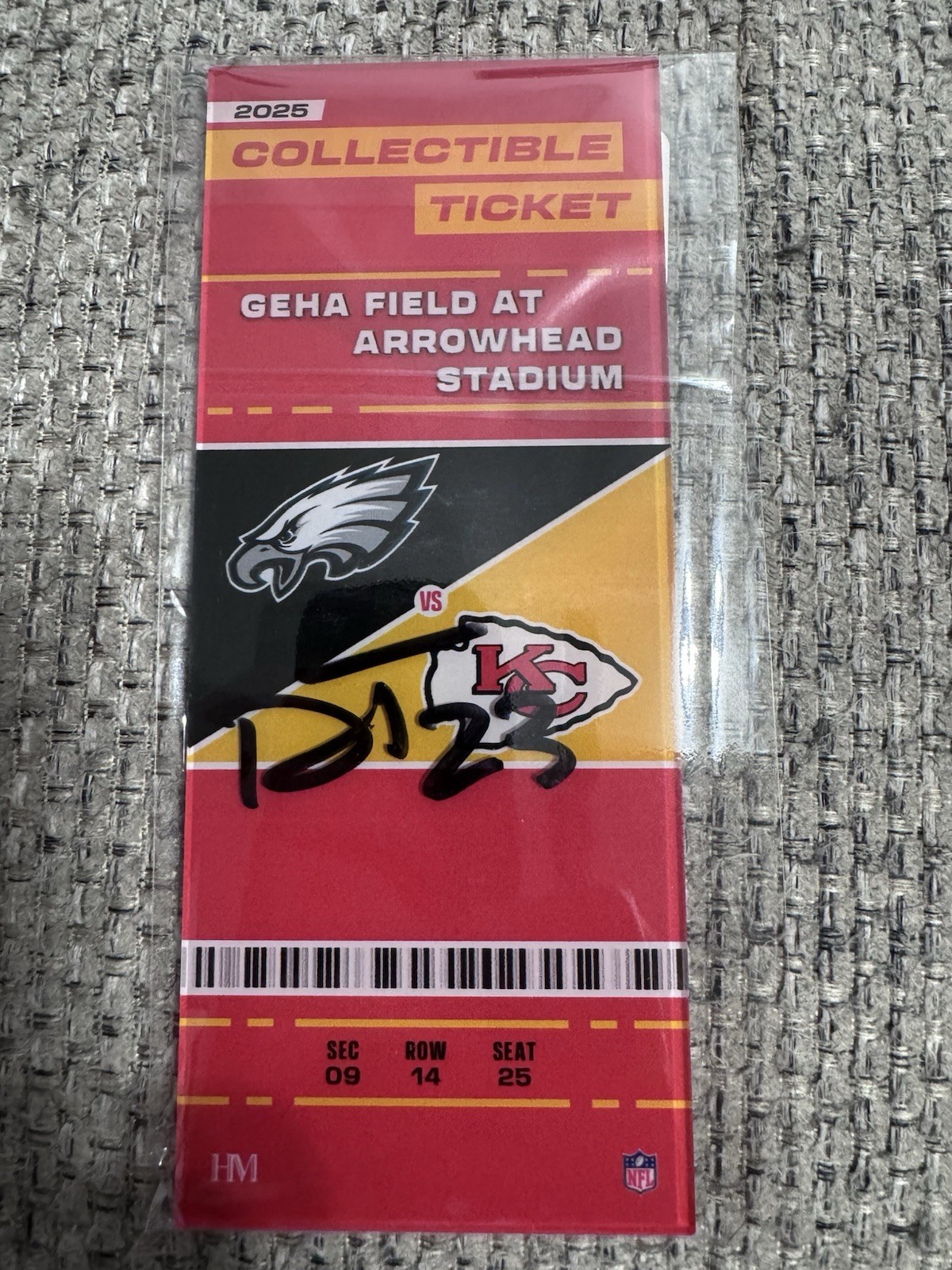 Drue Tranquill Signed Auto Acrylic Commemorative Week 2 Ticket Chiefs Metabilia