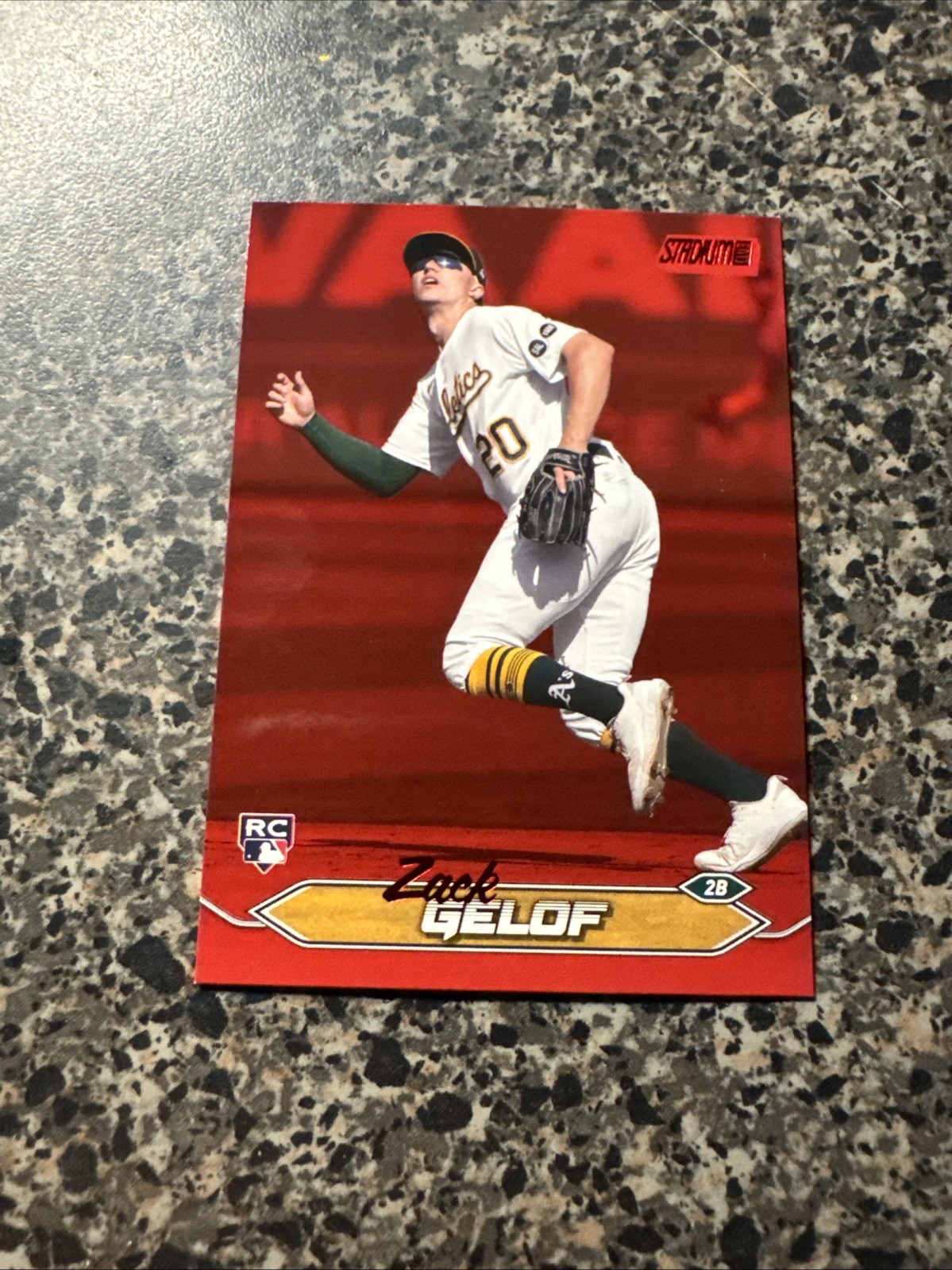 #281 Zack Gelof Oakland Athletics RC 2024 Topps Stadium Club Red Parallel