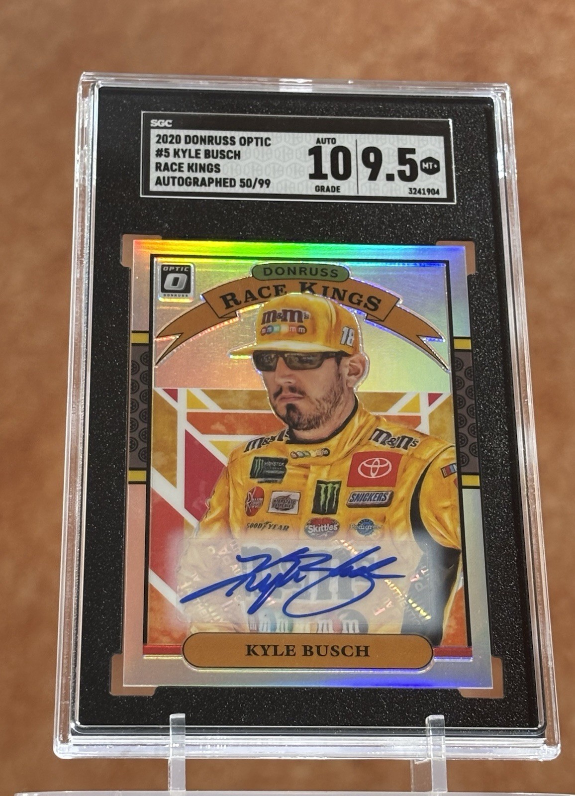 Kyle Busch Donruss Optic Race Kings Auto 50/99 NASCAR 2020