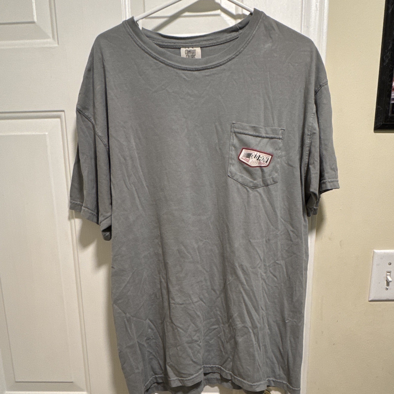 Comfort Colors NASCAR Old Row “Legend” Pocket T-Shirt Graphic Back Size L Gray