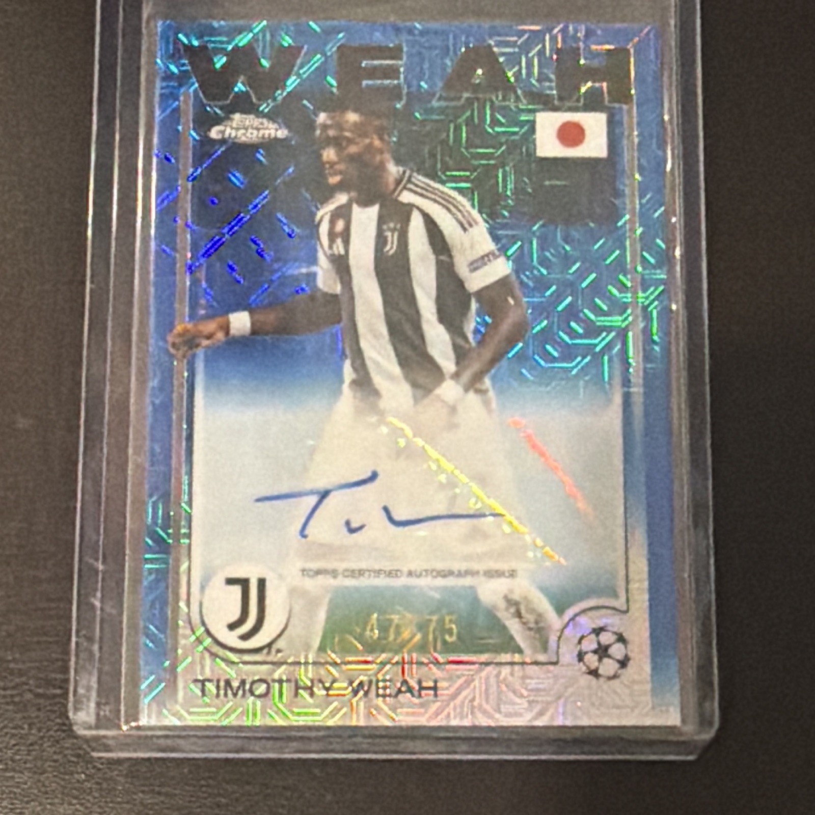 Topps UEFA Japan 2024/25 Timothy Weah CA-TW Auto 47/75 Juventus