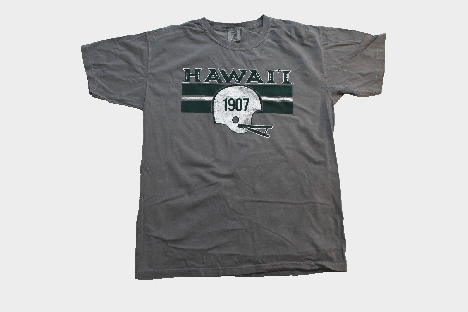 Comfort Colors Mens Hawaii Warriors Football 1907 Garment Dye Shirt NWT M, L, XL