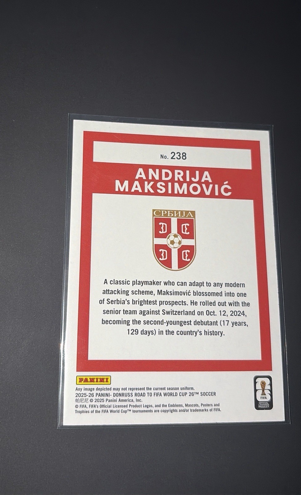 Panini 2025-26 Donruss Road to FIFA WC 26 Lot (4) Donnarumma /199~Maksimović /79