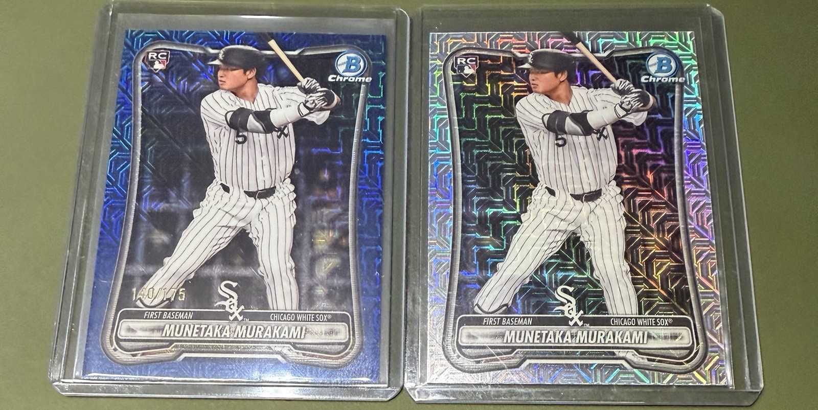 2026 Bowman #9 Munetaka Murakami Chrome Mojo Navy Refractor #/175 + Mojo Lot