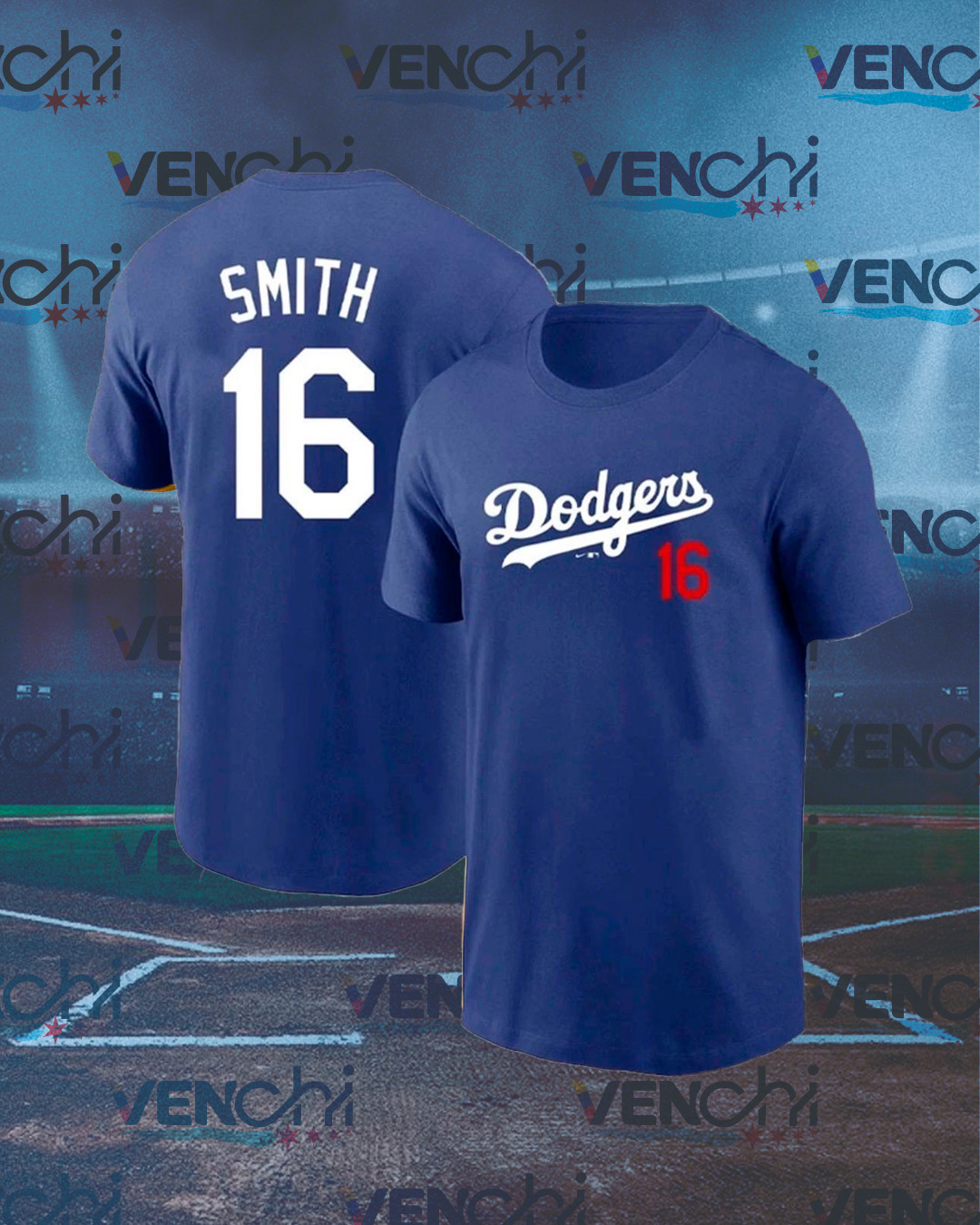 Will Smith #16 Los Angeles Dodgers Team Name & Number Player SHIRT UNISEX