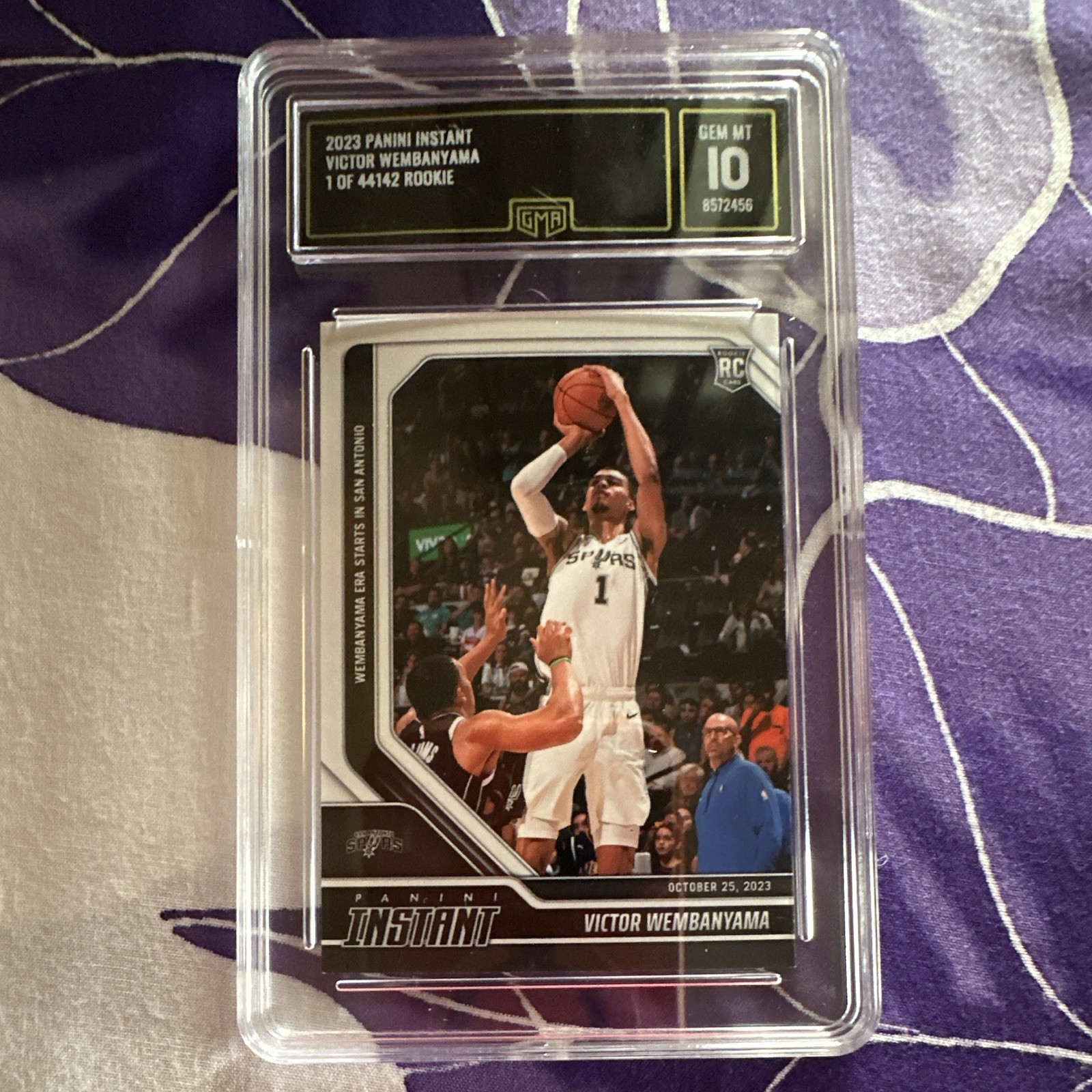 Panini Instant Victor Wembanyama RC #5 /44142 San Antonio Spurs GMA 10
