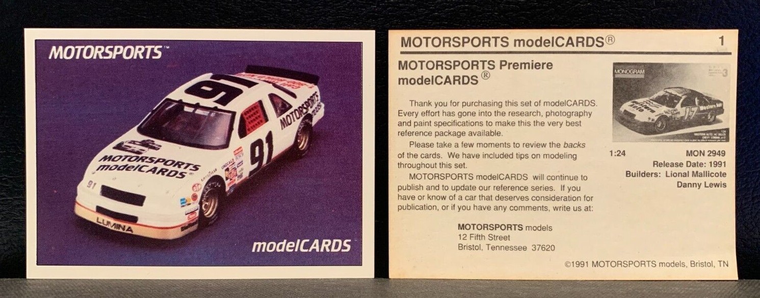 1991 Motorsports ModelCards ~Choose Your Own~ #1-90 Sealed Set Breaks NM-MT