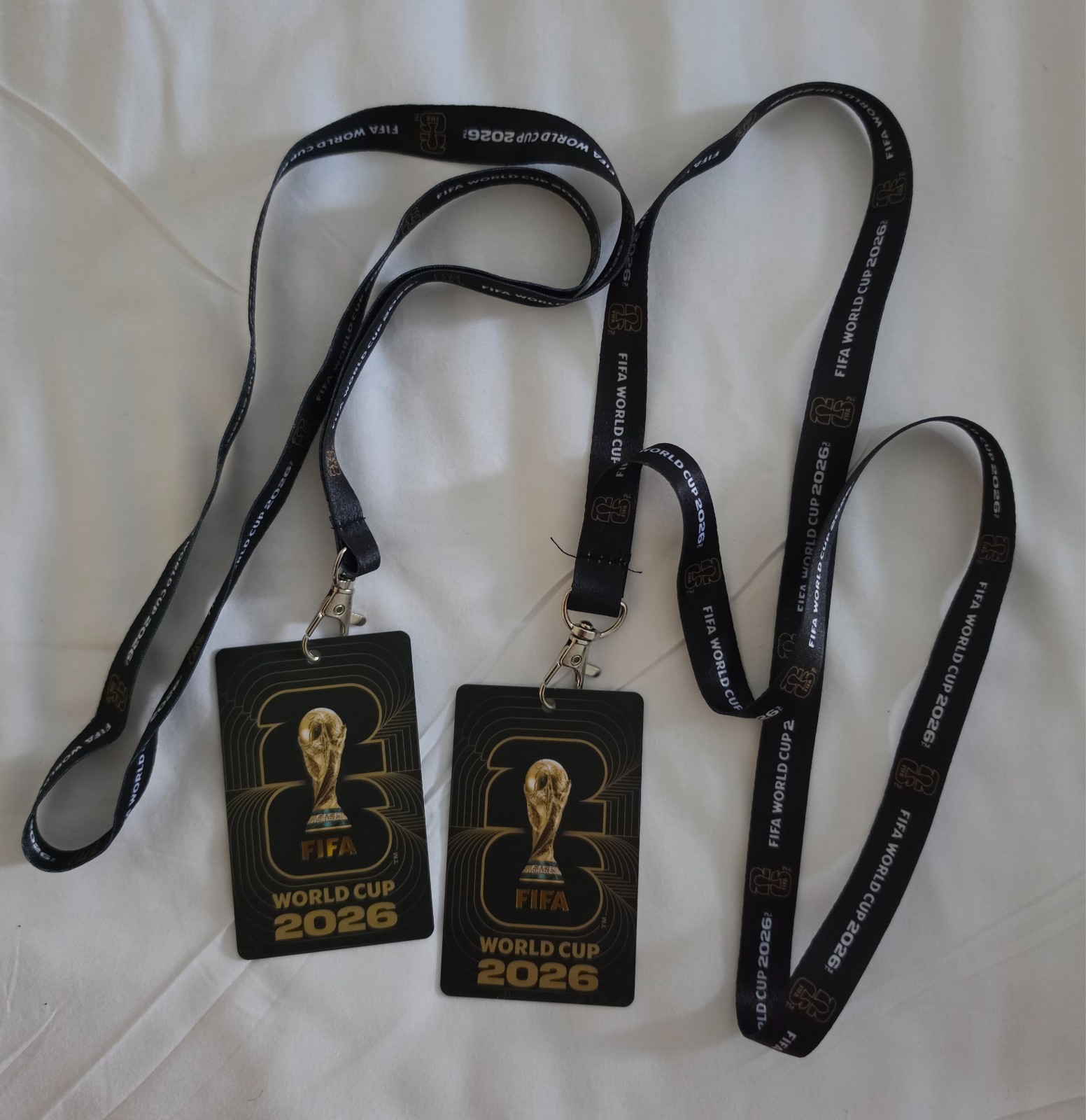 FIFA Official World Cup 2026 Fan ID Pass Card Lanyard Soccer Game Black Gold ?