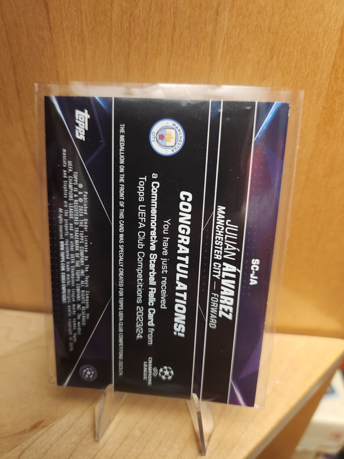2023-24 Topps UEFA UCC Starball Commemorative Relics Julian Alvarez