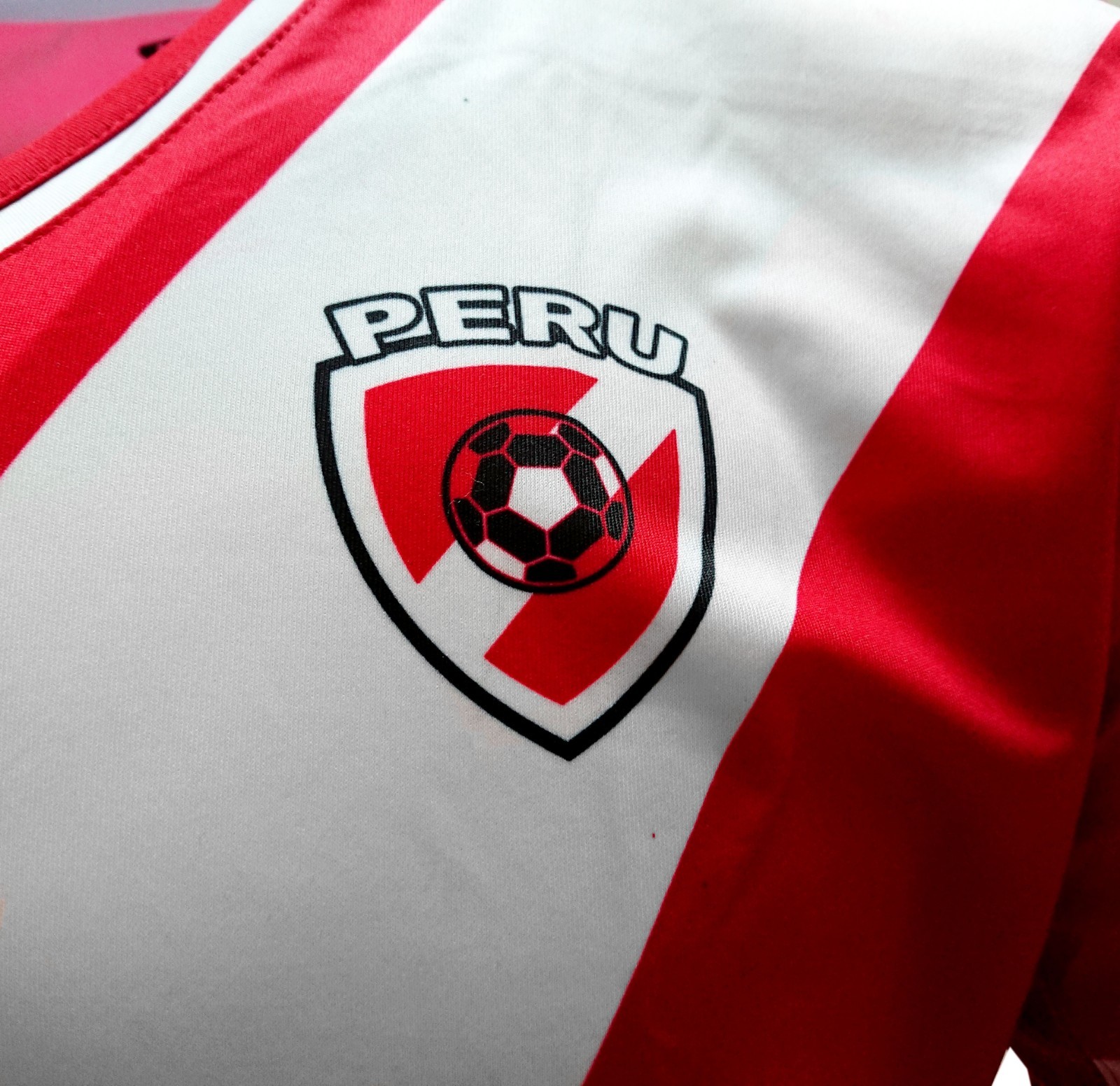 PERU 2017 Jersey New Arza Soccer Red For Men 100% Polyester