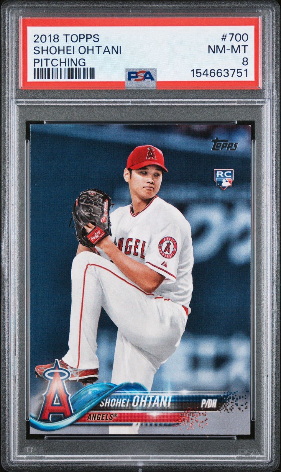 Shohei Ohtani 2018 Topps #700 White Jersey (RC) PSA 8 NMMT LAA LAD
