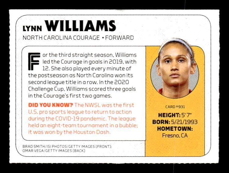 2020 Sports Illustrated SI for Kids #931 Lynn Williams North Carolina Courage