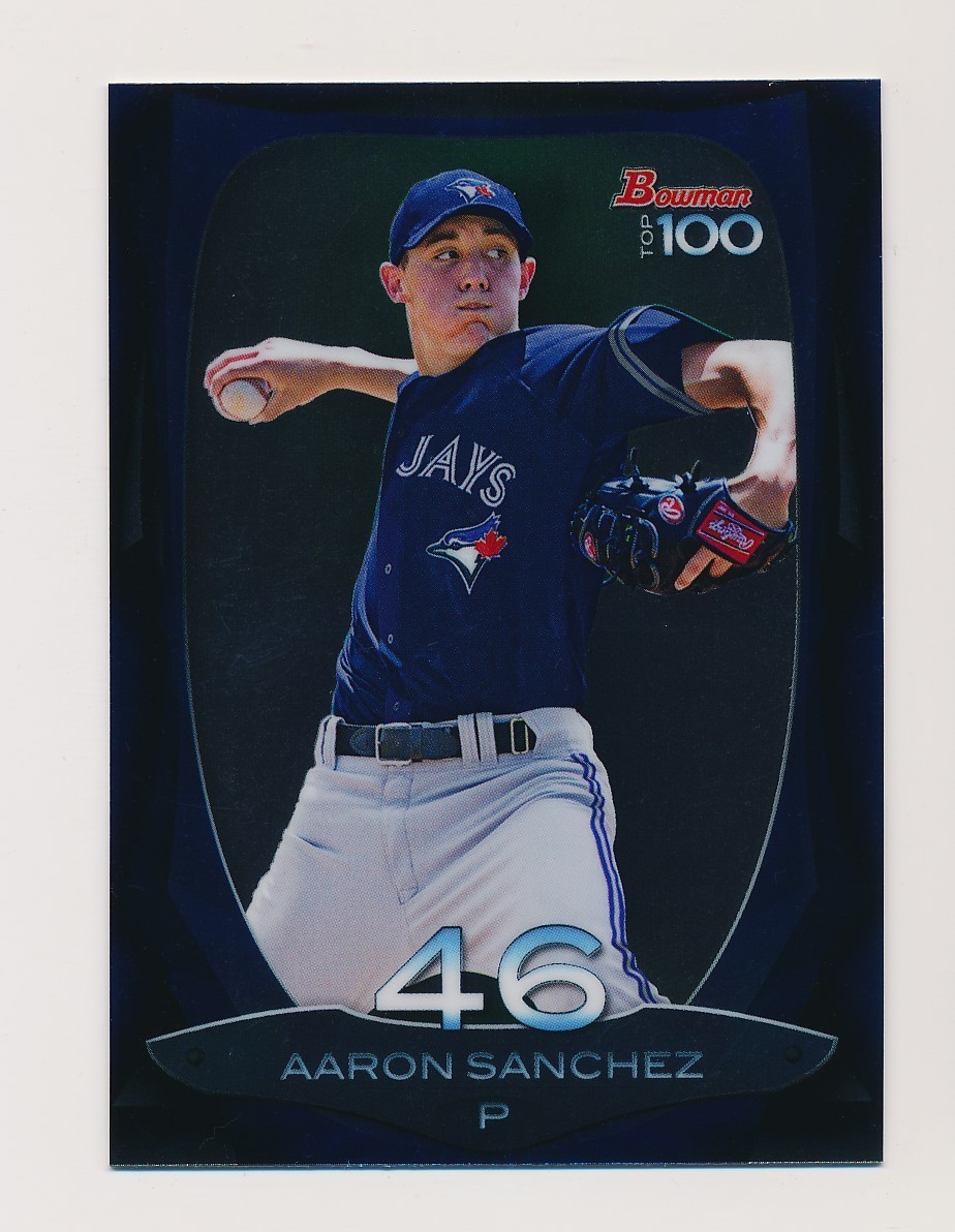 AARON SANCHEZ ⚾ 2013 Bowman Chrome Top 100 Prospects Insert #BTP-46 Blue Jays