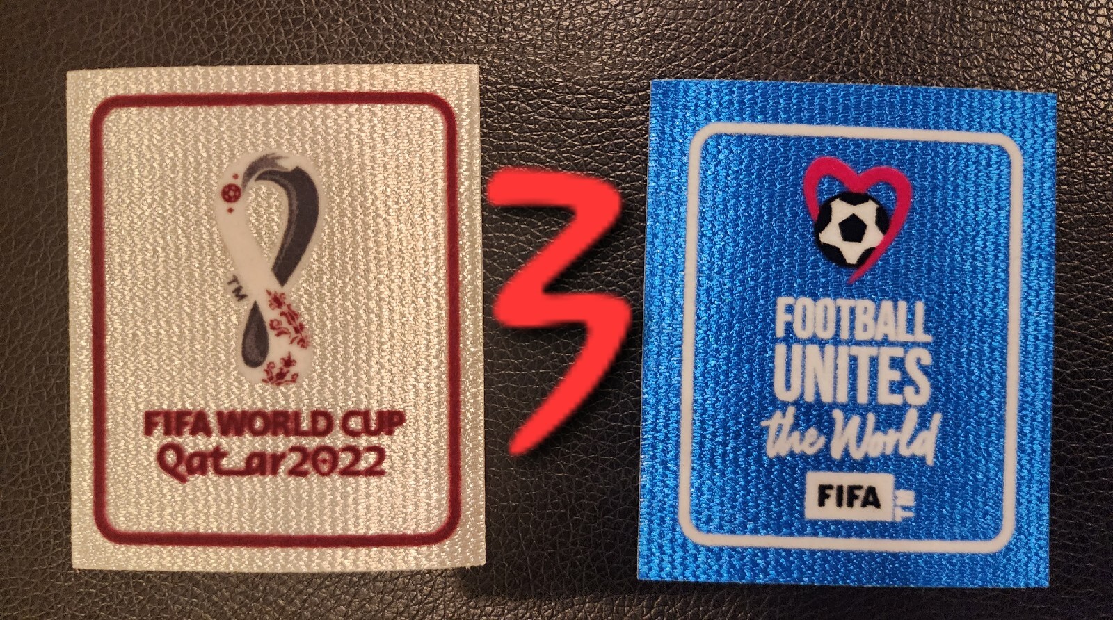 WORLD CUP QATAR 2022 PATCH SET VELVET MATERIAL BADGE ANY TEAM ANY PLAYER