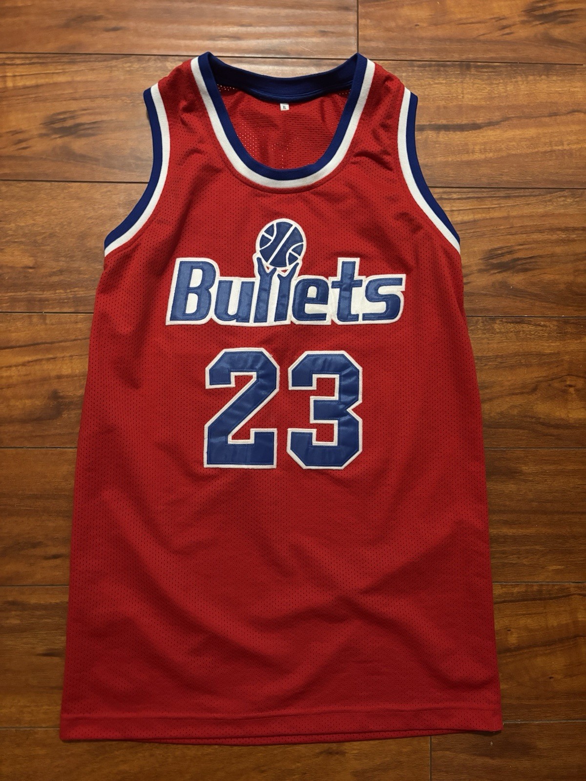 NWOT Washington Bullets Tim Legler #23 Men’s XL Red/ Blue jersey STITCHED