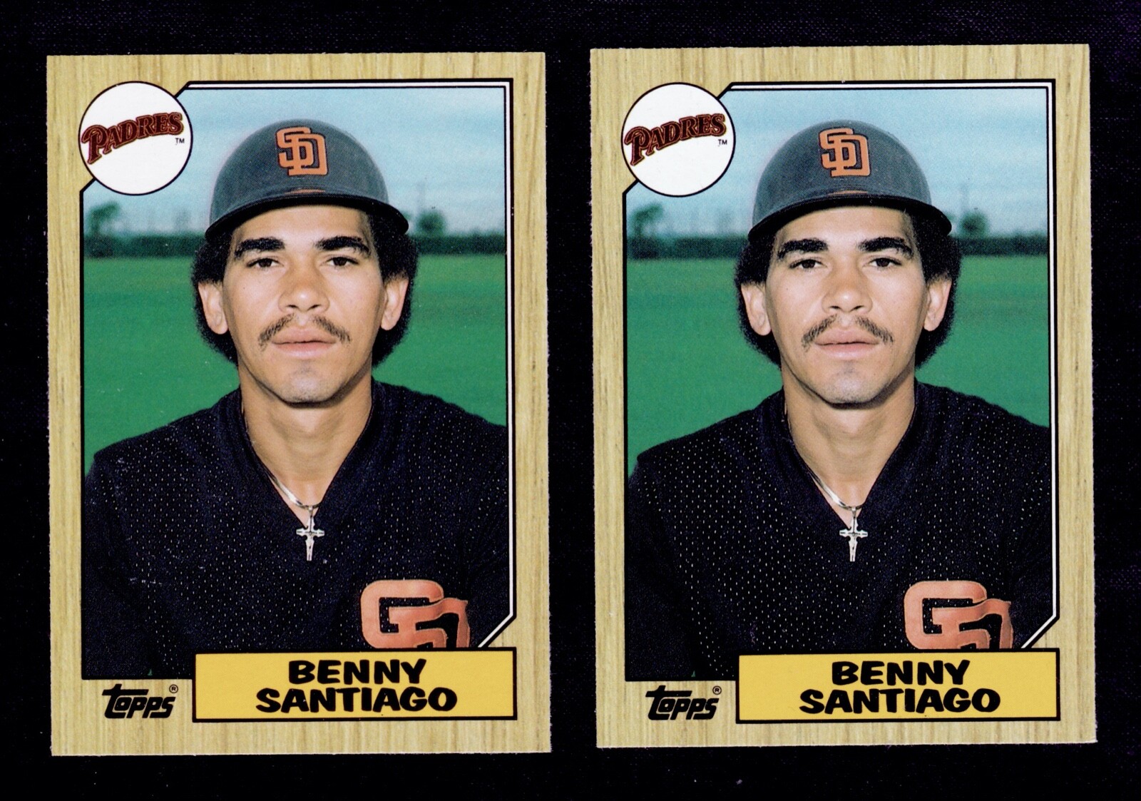 1987 Topps Traded LOT 2 CARDS BENITO SANTIAGO #109T ROOKIE Dan Diego Padres RC