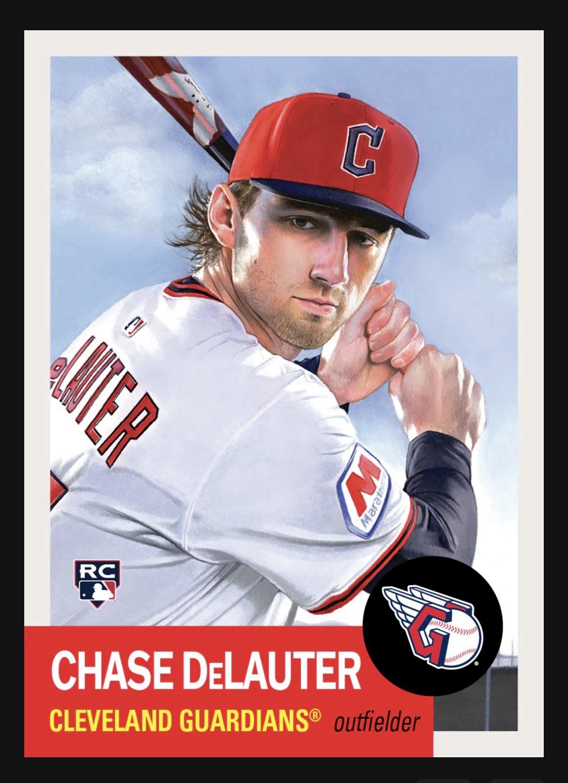 Chase DeLauter 2026 Topps Baseball MLB Living Set #931 – RC Guardians – PRESALE
