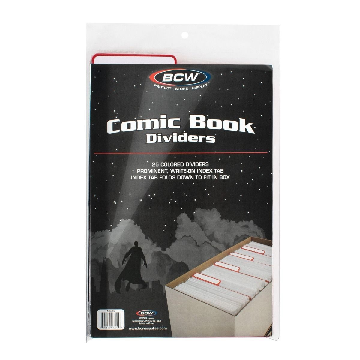25 BCW Red Comic Book Plastic Dividers With Folding Write On Tab Free Shipping