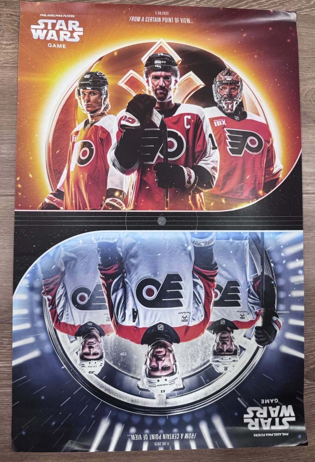 2025 Philadelphia Flyers Star Wars Night 11×17 Poster SGA 11/8/2025 Senators