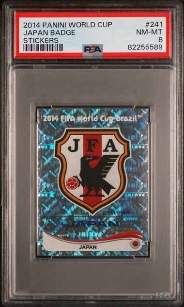 JAPAN BADGE 2014 Panini World Cup Stickers #241 * PSA 8 Pop 1 * gb