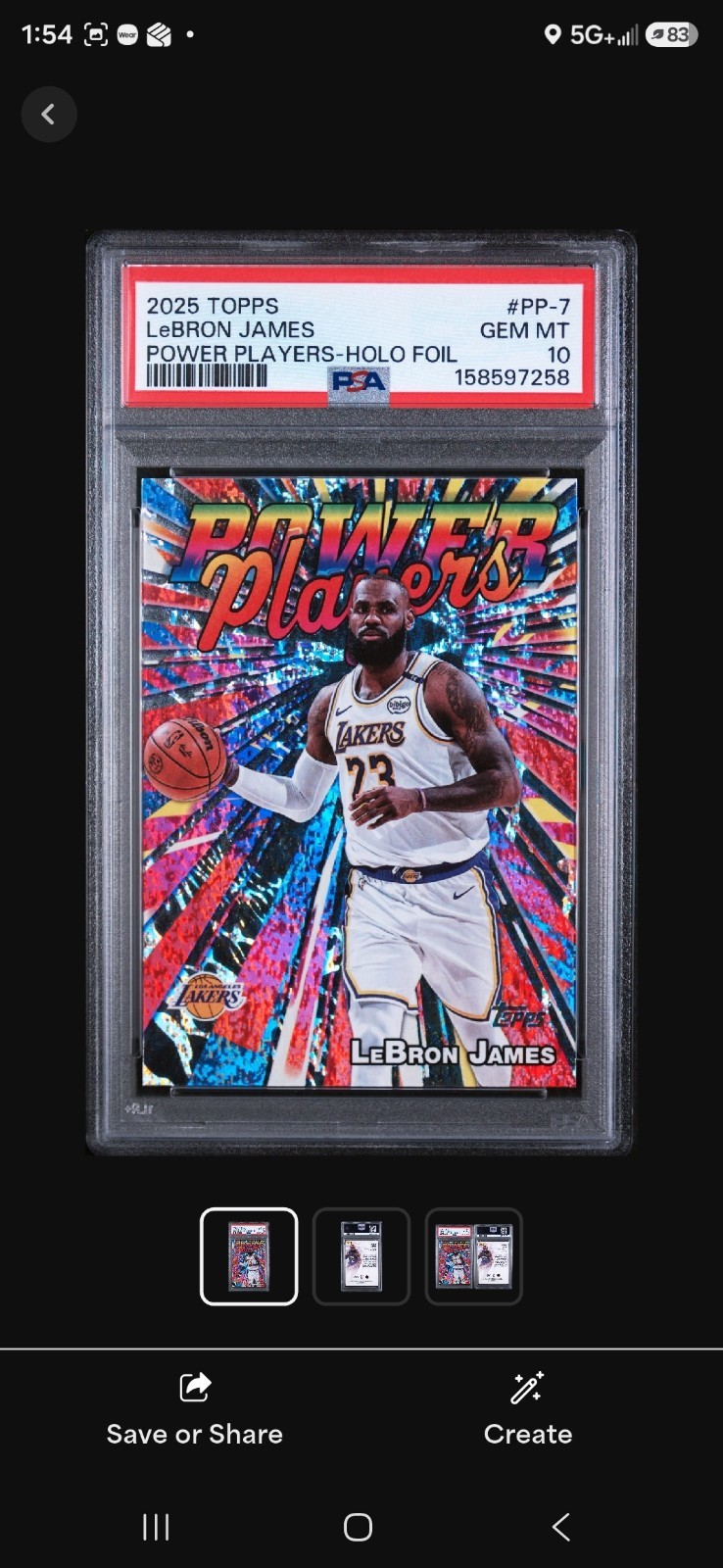 2025-26 Topps – Power Players LeBron James #PP-7 Holofoil