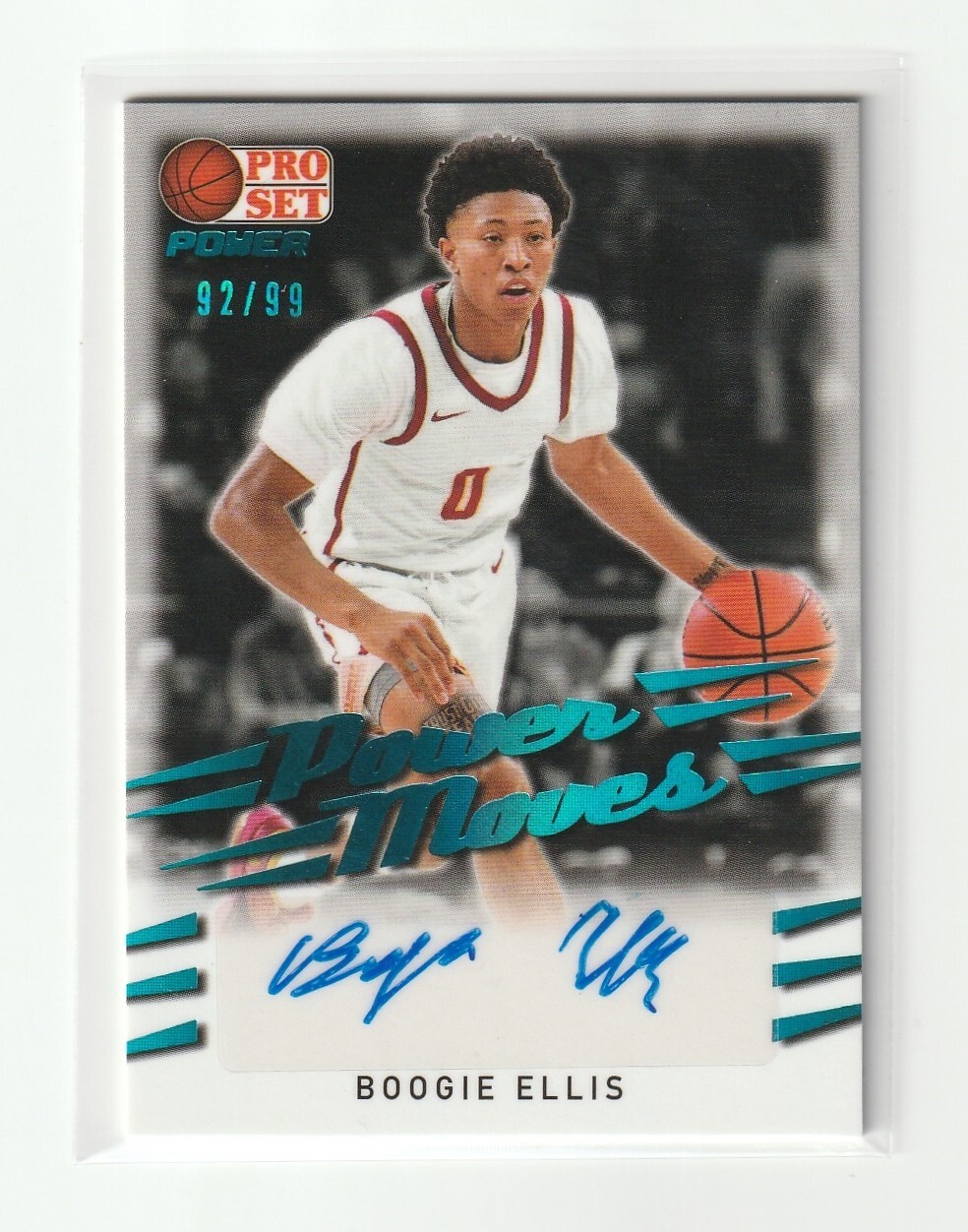 BOOGIE ELLIS 2022 Pro Set Power Moves Blue AUTO 92/99 USC TROJANS BASKETBALL