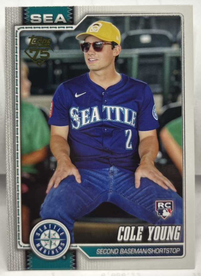 Cole Young 2026 Topps Now Series 1 RC #129 – Golden Mirror Image Variation SSP