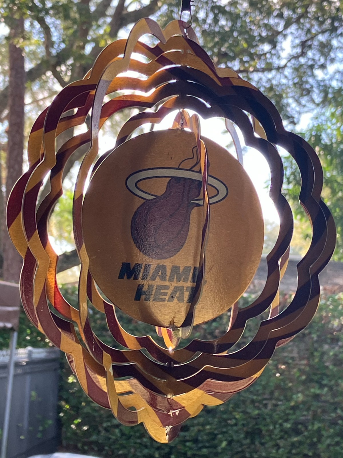 Texas A&M Aggies NCAA 10 Inch Yard Garden Hanging Geo Wind Spinner