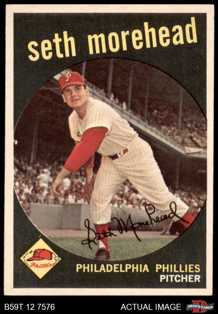 1959 Topps #253 Seth Morehead Phillies RC 4.5 – VG/EX+