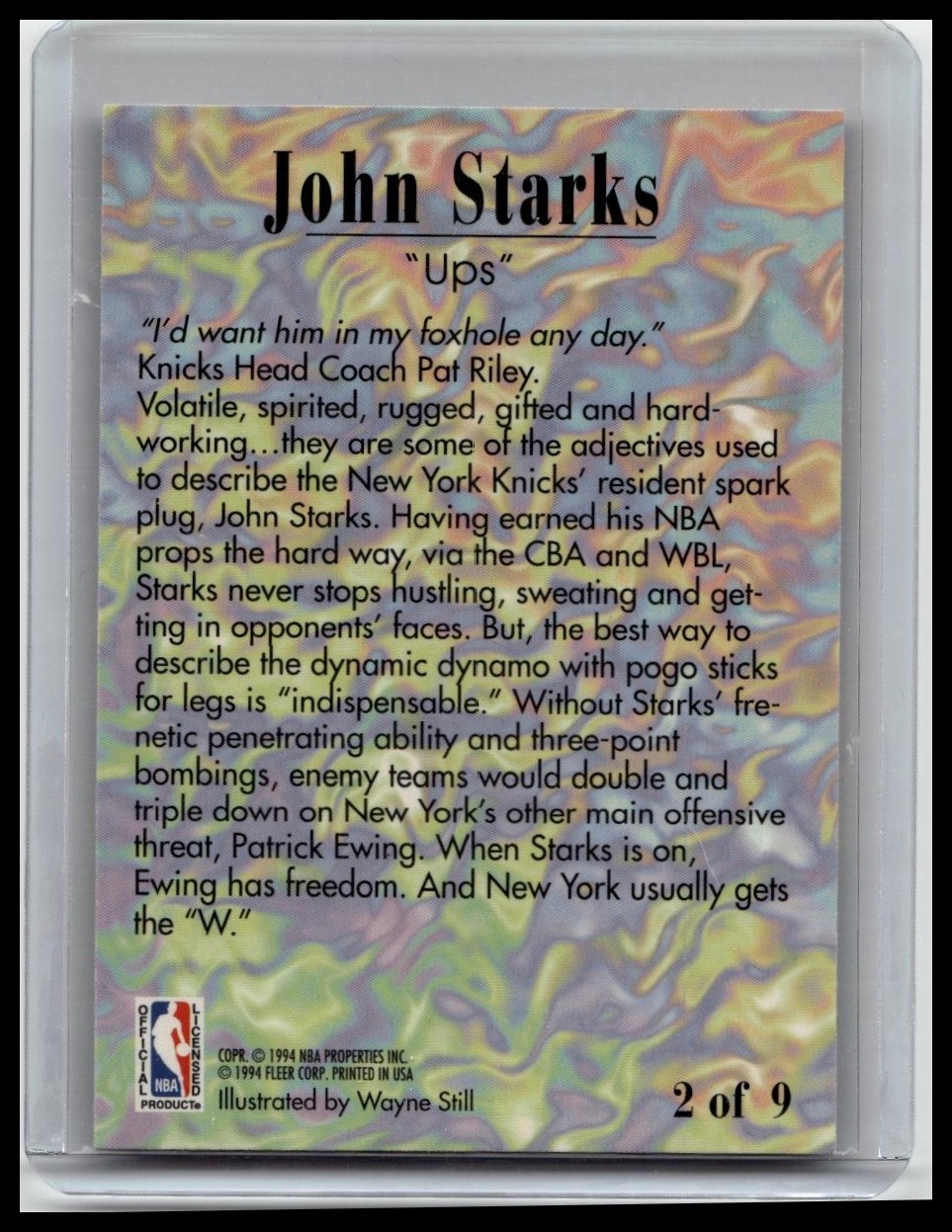 1994-95 Fleer – Pro Vision John Starks #2