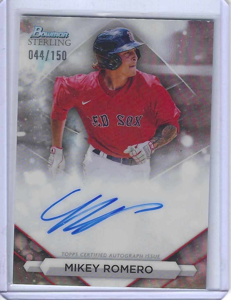 2023 Bowman Sterling Prospect Autograph Refractor /150 Mikey Romero #PA-MR Auto